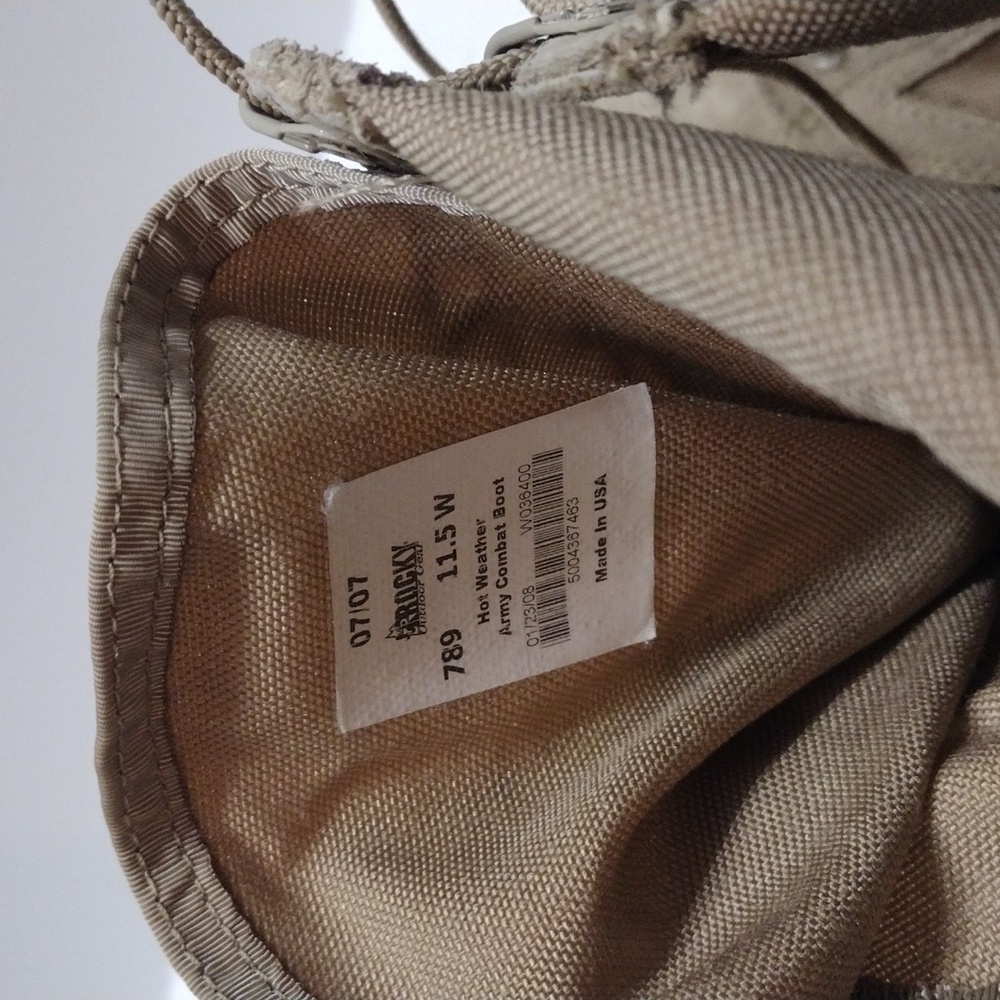 Men's Rocky Tan Military Hot Weather Army Combat Boots Size 11.5W - Picture 10 of 15